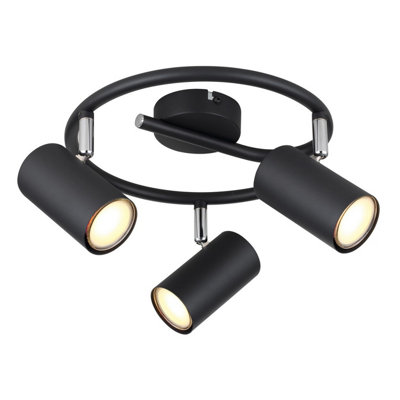 Luminosa Lighting Luminosa Allvi Ceiling Spotlight Clusters Matt Black 3X Gu10 from B&Q