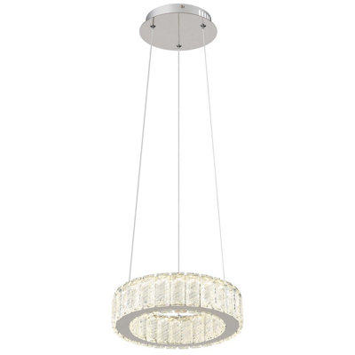 Luminosa Lighting Luminosa Mucky Pendant Ceiling Light Chrome Led 2700/6000K from B&Q