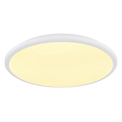 Luminosa Lighting Luminosa Xander Flush Ceiling Light White Matt Led 3000K from B&Q