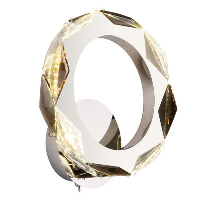 Luminosa Lighting Luminosa Karilion Integrated Led Wall Lamp Chrome Led 4000K from B&Q