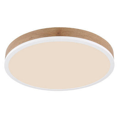 Luminosa Lighting Luminosa Doro 45Cm Flush Ceiling Light White Matt Led 3000K from B&Q