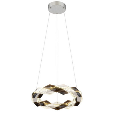 Luminosa Lighting Luminosa Karilion 37Cm Pendant Ceiling Light Chrome Led 4000K from B&Q
