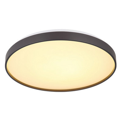 Luminosa Lighting Luminosa Eclypse Flush Ceiling Light Black Led 3000K from B&Q