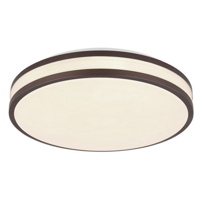Luminosa Lighting Luminosa Betha Flush Ceiling Light White Led Dimmable 2700-6000K Remote Control from B&Q