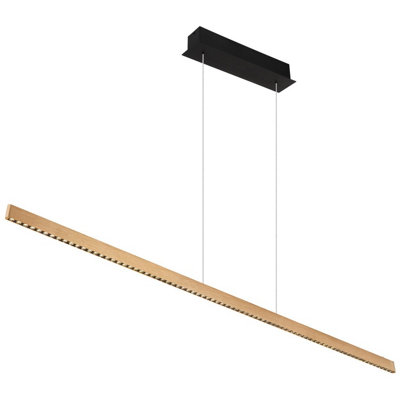 B&Q -  Luminosa Dentsy Bar Pendant Ceiling Light Matt Black Led 4000K