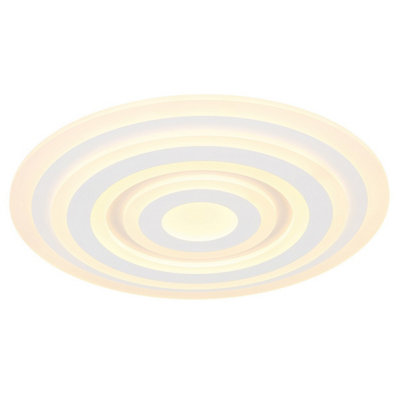 Luminosa Lighting Luminosa Alois Integrated Led Semi Flush Ceiling Light White Matt Led 3000K from B&Q