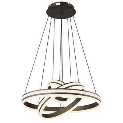 Globo Grouni Led Hanging Light, Ø 60 Cm, Titanium-Coloured, Cct, Metal - Image 5