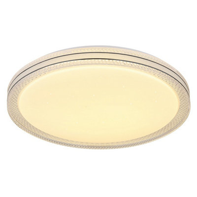 Luminosa Lighting Luminosa Veleno Flush Ceiling Light White Led 3000K from B&Q