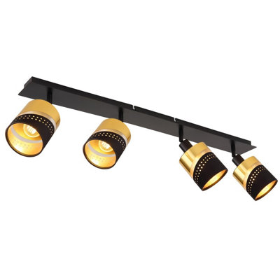 Luminosa Lighting Luminosa Or Ceiling Spotlight Bar Matt Black 4X E14 from B&Q