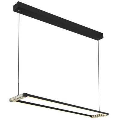 Luminosa Lighting Luminosa Mariella Pendant Ceiling Light Matt Black Led Dimmable 2700-6000K Remote Control from B&Q