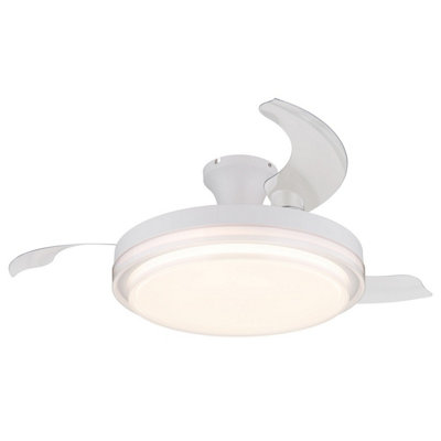 Luminosa Lighting Luminosa Beliz 3 Blade Ceiling Fan White Matt Led Dimmable 2700-6500K Remote Control Timer from B&Q