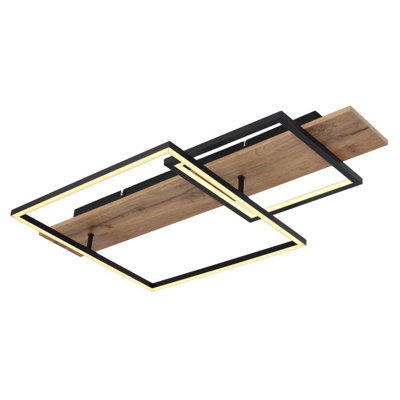 Luminosa Lighting Light/Black Luminosa Ing Luminosa Vanni 75X40cm Integrated Led Semi Flush Ceiling Matt 2X Led 3000K Small
