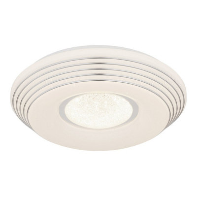 B&Q -  Luminosa Pillo Decorative Flush Ceiling Light White Led Dimmable 2700-6500K Remote Control