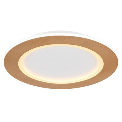 Luminosa Lighting Luminosa Clay 40Cm Integrated Led Semi Flush Ceiling Light White Led 2700-6500K from B&Q