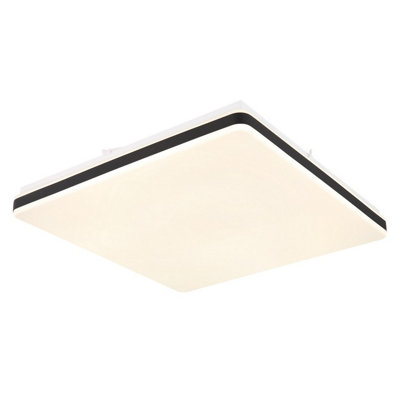 Luminosa Lighting Luminosa Ully Decorative Flush Ceiling Light White Matt Led Dimmable 2700-6500K Remote Control Timer Tuya Smart from B&Q