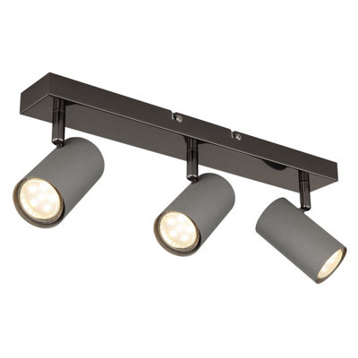Luminosa Lighting Luminosa Robby Ceiling Spotlight Bar Gunmetal 3X Gu10 from B&Q