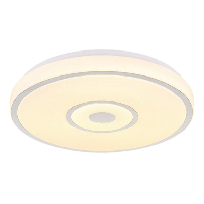 Luminosa Lighting Luminosa Astania Decorative Flush Ceiling Light White Led 3000K from B&Q