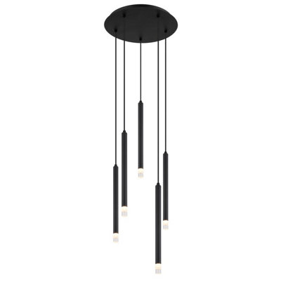 Luminosa Lighting Light/Black Luminosa Ing Luminosa Ryan Cluster Pendant Ceiling Matt 5X G9 Size 4