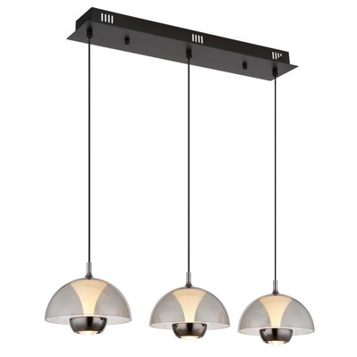 Luminosa Lighting Luminosa Arus Bar Pendant Ceiling Light Matt Black 3X Led 3000K from B&Q