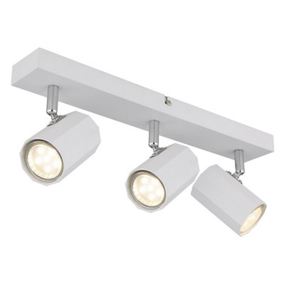 Luminosa Lighting Luminosa James Ceiling Spotlight Bar White Matt 3X Gu10 from B&Q