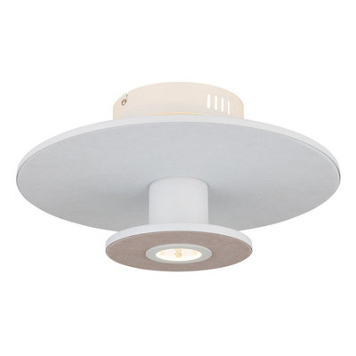 Luminosa Lighting Luminosa Carter Integrated Led Semi Flush Ceiling Light White Matt Led 3000K from B&Q