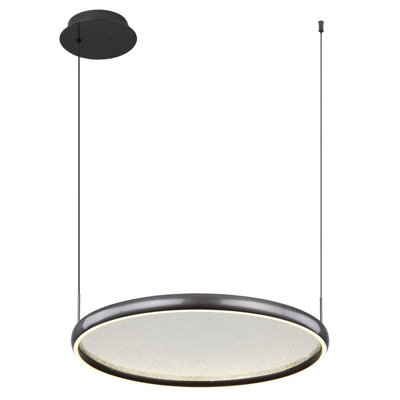 Luminosa Lighting Luminosa Briggs Pendant Ceiling Light Matt Black Led Dimmable 2700-6000K Remote Control from B&Q
