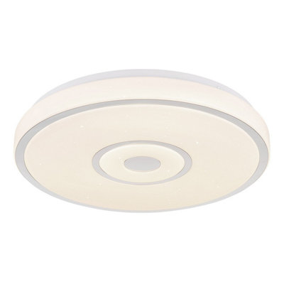 Luminosa Lighting Luminosa Astania Decorative Flush Ceiling Light White Led 4000K from B&Q