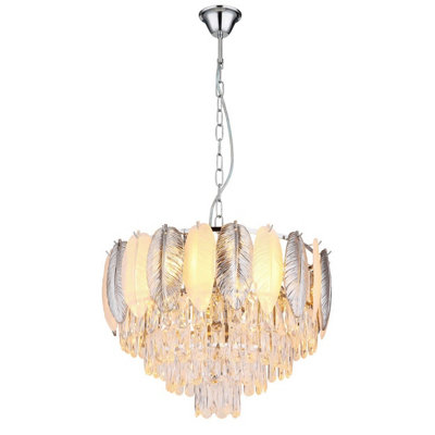 Luminosa Lighting Luminosa Dalton Pendant Ceiling Light Chrome 9X E14 from B&Q