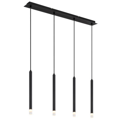 Luminosa Lighting Light/Black Luminosa Ing Luminosa Ryan Bar Pendant Ceiling Matt 4X G9 Size 4