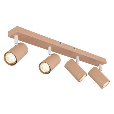 Luminosa Lighting Peach Luminosa Robby Ceiling Spotlight Bar Fuzz Matt 4X Gu10 Size 35