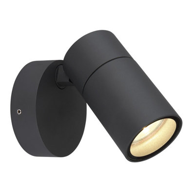 Luminosa Lighting Luminosa Piper Outdoor Spotlight Anthracite Matt Ip44 Clear Glass Shade 1X Gu10 from B&Q
