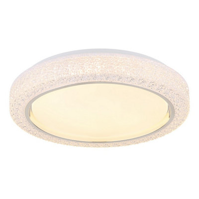 B&Q -  Luminosa Liami Decorative Flush Ceiling Light White Led 3000K