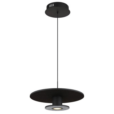 Luminosa Lighting Luminosa Carter Pendant Ceiling Light Matt Black Led 3000K from B&Q