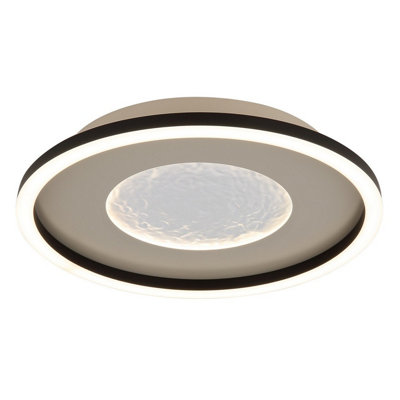 Luminosa Lighting Luminosa Wiley Integrated Led Semi Flush Ceiling Light White Matt Led 2700-6500K from B&Q