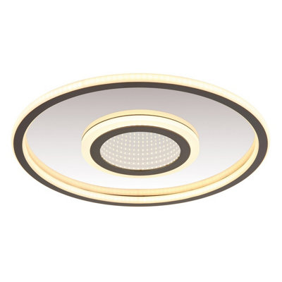 Luminosa Lighting Luminosa Cara Integrated Led Semi Flush Ceiling Light Grey Matt Led 3000K from B&Q