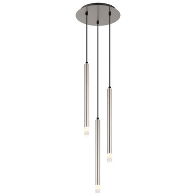 Luminosa Lighting Luminosa Ryan Cluster Pendant Ceiling Light Nickel Matt 3X G9 from B&Q