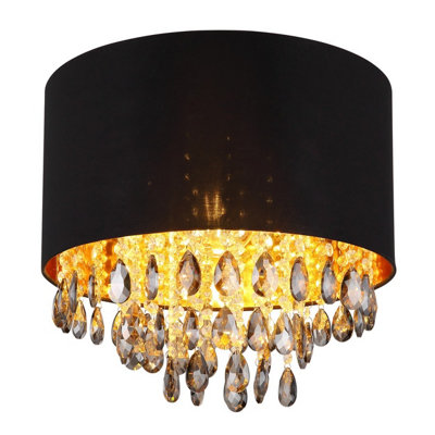 Luminosa Lighting Luminosa Coletta Cylindrical Ceiling Light Matt Black 1X E27 from B&Q