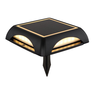 Luminosa Lighting Luminosa Solarleuchte Square Outdoor Spike Matt Black Ip65 Led 3000K from B&Q
