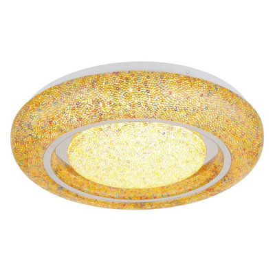 Luminosa Lighting Luminosa Rada Decorative Flush Ceiling Light White Led 3000K from B&Q