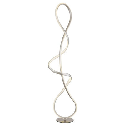 Luminosa Lighting Light/Black Luminosa Ing Luminosa Swirl Led Integrated Floor Lamp Nickel Matt Led 4000K Size 36