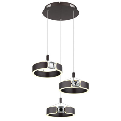 Luminosa Lighting Luminosa Hendricks Cluster Pendant Ceiling Light Bronze Led 3000K from B&Q