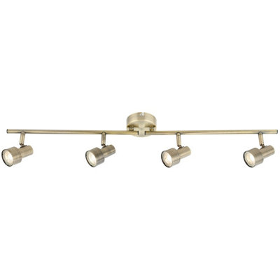 Luminosa Lighting Luminosa Strahler Ceiling Spotlight Bar Bronze Colored 4X Led 3000K from B&Q