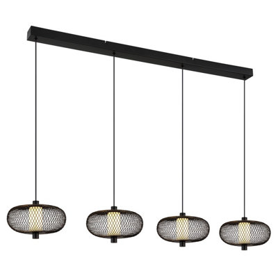 B&Q -  Luminosa Astari Bar Pendant Ceiling Light Matt Black Led 2700K