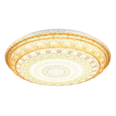 Luminosa Lighting Luminosa Lazaro Integrated Led Semi Flush Ceiling Light Amber Led 2700-6000K from B&Q