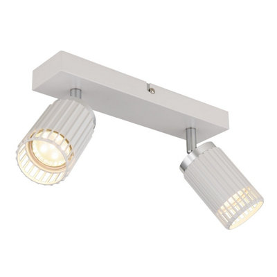 B&Q -  Luminosa Korben Twin Ceiling Spotlight White Matt 2X Gu10