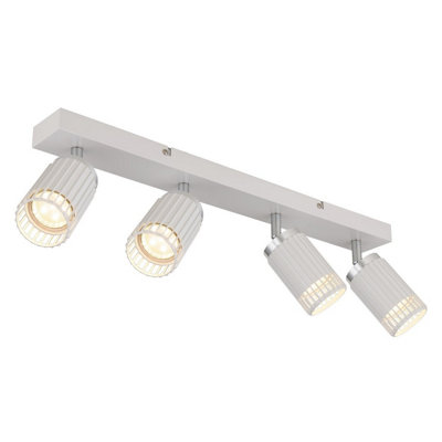 Luminosa Lighting Luminosa Korben Ceiling Spotlight Bar White Matt 4X Gu10 from B&Q