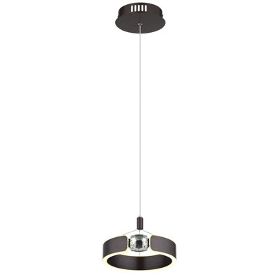 Luminosa Lighting Luminosa Hendricks Pendant Ceiling Light Bronze Colored Brushed Led 3000K from B&Q