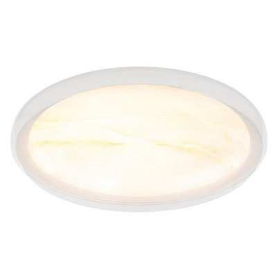 Luminosa Lighting Luminosa Tyrone Integrated Led Semi Flush Ceiling Light White Led 2700-6000K from B&Q