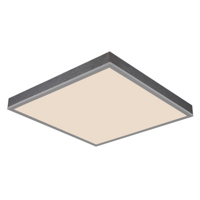 Luminosa Lighting Luminosa Doro 45Cm Flush Ceiling Light Silver Colored Led Dimmable 2700-6500K Remote Control Timer from B&Q