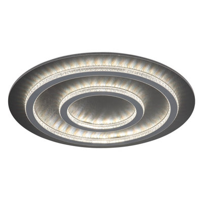 Luminosa Lighting Luminosa Jayden Semi Flush Ceiling Light Matt Black Led 3000/6500K from B&Q